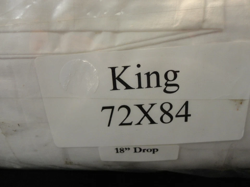 Falda de cama de algodón plisada a cuadros talla king con volantes antipolvo  Foto 2 de 4