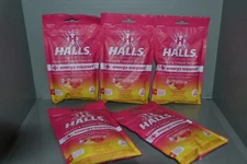 (5) Halls Cough & Throat Relief + Energy Support, 25 Drops, Straw/Lemon 10/25