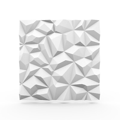 Wandpaneele 3D Wandverkleidung Dekorplatten DIAMANT 60x60cm Weiß Wandbelag Deko