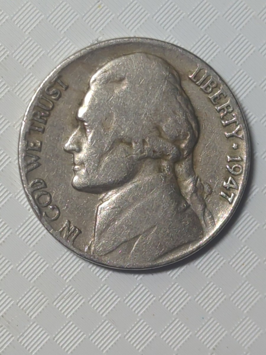 1947 Jefferson Nickel No Mint Mark Rim And Letter Errors | eBay