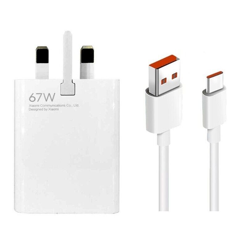 Chargeur Rapide Xiaomi 67W Avec Câble USB-C 6A 2m - Compatible Xiaomi, Redmi, Pad - Charge Turbo