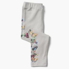 NWT Gymboree Girl Leggings Gray Butterfly 5/6, 7/8
