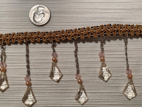 KRAVET COUTURE T30462 ‘Capulet Crystal’ Metal Braid 8” Passementerie Trim BTY - Picture 2 of 11