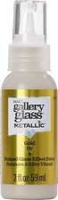FolkArt Gallery Glass Paint 2oz-Metallic Gold (Pack of 3)