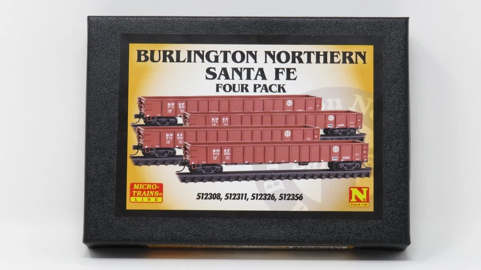 Micro-Trains N 99300198 BNSF Burlington Santa Fe Gondola Set Freight Car - Image 3 of 3