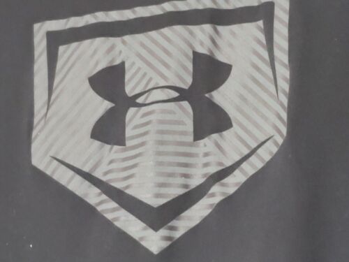Under Armour Baseball Plate Short Sleeve Shirt Blue Youth Boys Size L - Picture 3 of 11