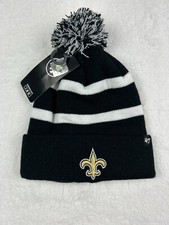 New 47 Brand New Orleans Saints Black White Beanie Adult OSFM