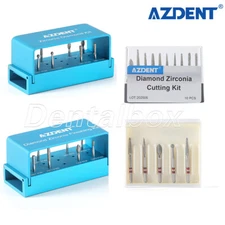 Dental High Speed Zirconia Diamond Burs Cutting Finishing Bur Kit FG 1.6mm