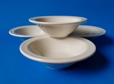 HLC Homer Laughlin Best 6.5" Rimmed Soup Cereal Bowls Set 4 Restaurant Vtg 1975