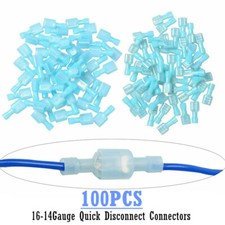 100X 16-14 Gauge Male/Female Insulated Wire Terminal Quick Disconnect Connectors