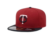 New Era 59Fifty Men Women Cap Minnesota Twins "TC" Red Navy Blue 2016 Fitted Hat