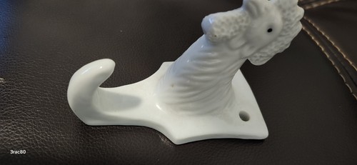 White Porcelain Barnyard Farm Animal Hook WBI Vintage Farmhouse Chicken - Picture 2 of 6
