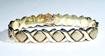 10K YELLOW GOLD INNY BRACELET BRUSHED 8