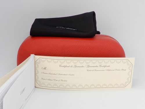 Cartier Sunglasses Red Hard Case, Storage Box, Soft Bag - Picture 3 of 11