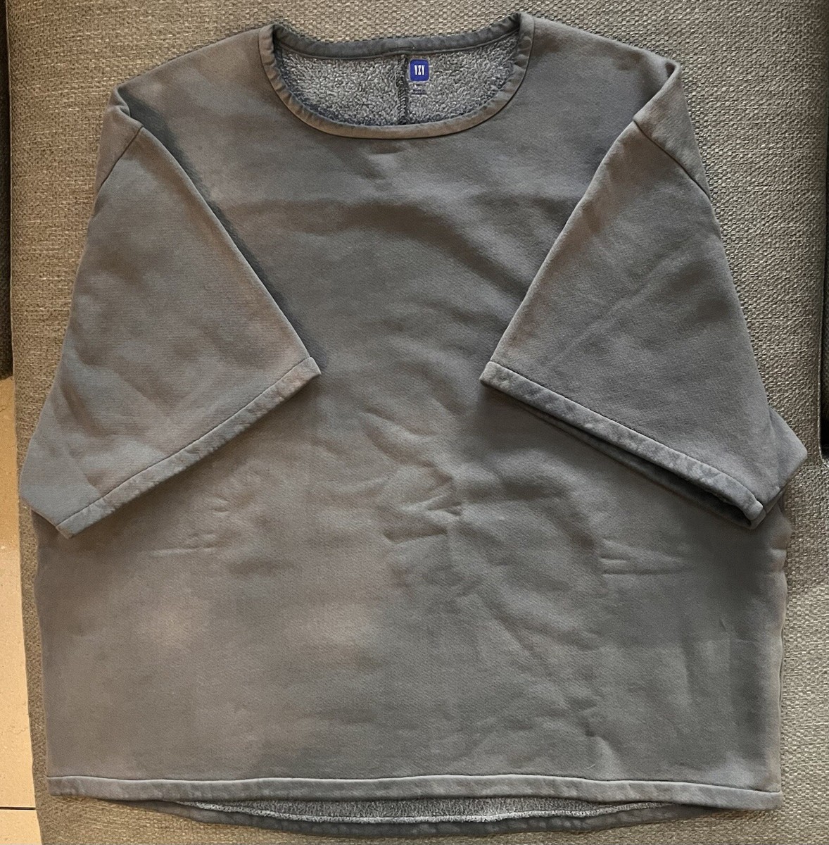 Yeezy Gap Fleece Yoke Tee Size Xs Stone Grey Unisex Soft