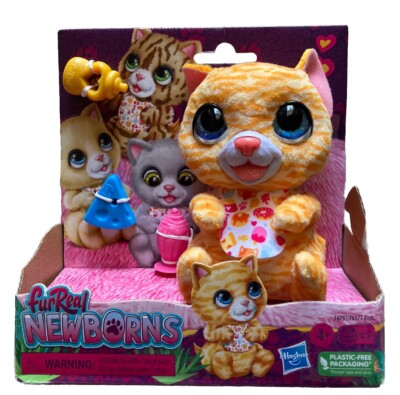 Hasbro FurReal Newborns Orange Kitten Interactive Plush Toy NEW 4+