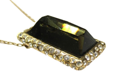 ALEXIS BITTAR High Dome Faceted Rootbeer Crystal Necklace