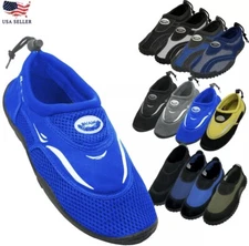 New Men's Water Sports Beach Barefoot Rubber Quick Dry Aqua Sock Slip On Shoes