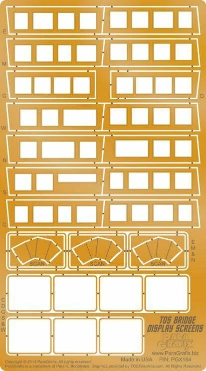 Star Trek TOS Bridge Photoetch Display Screen Backlight Set AMT 26TPG16 - Image 2 of 3