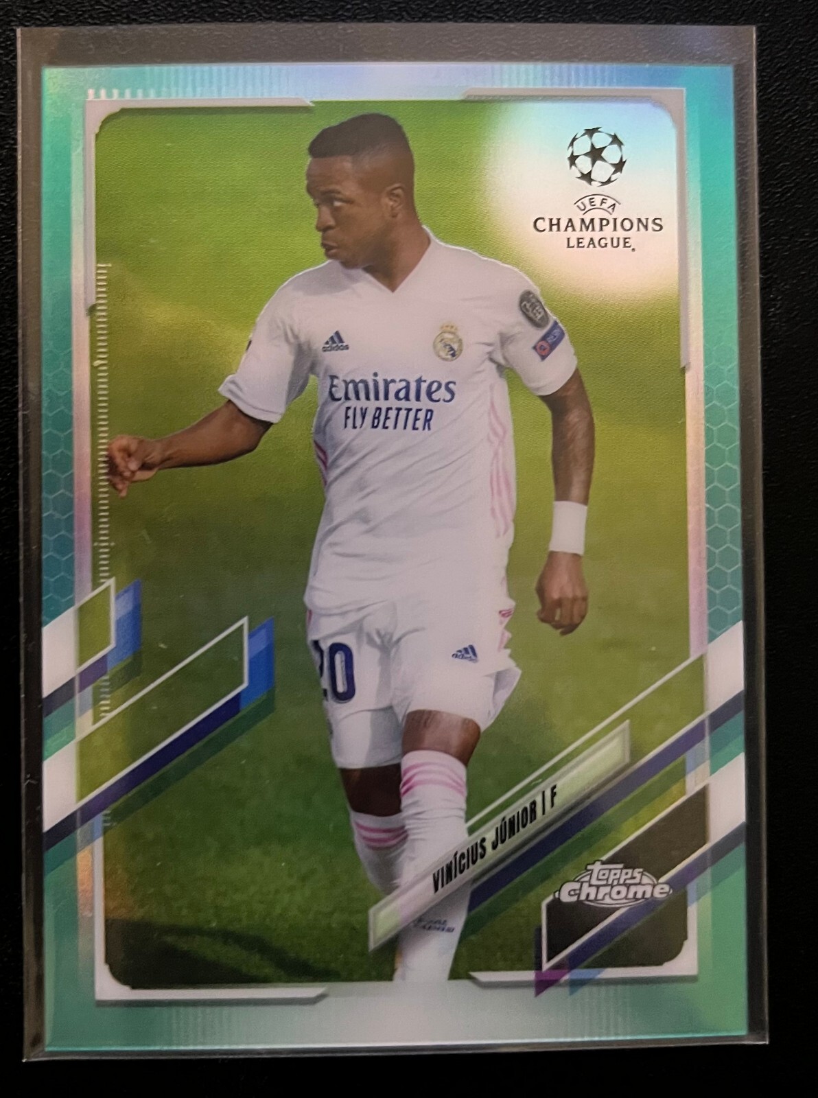 2021 Topps Chrome UEFA Champions League Vinicius Junior Teal Refractor /199