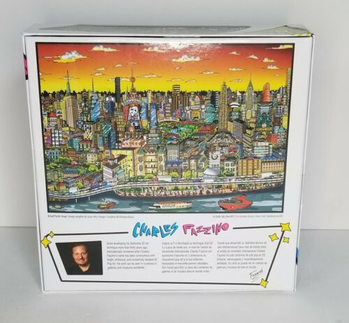 Charles Fazzino 300 PC Jigsaw Puzzle As Dusk Falls Over NYC Master Of 3D POP Art - Picture 2 of 12