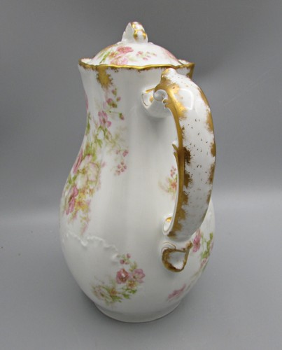 Haviland Chocolate Pot - Pin/White Poppies - Yellow Daisies - H388 variant - Picture 3 of 8