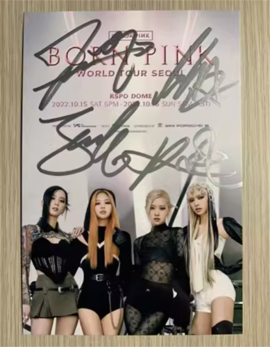 Foto Autografi LISA ROSA NERO Jennie ROSE Jisoo firmata a mano 6"" autografata - Foto 27 di 30
