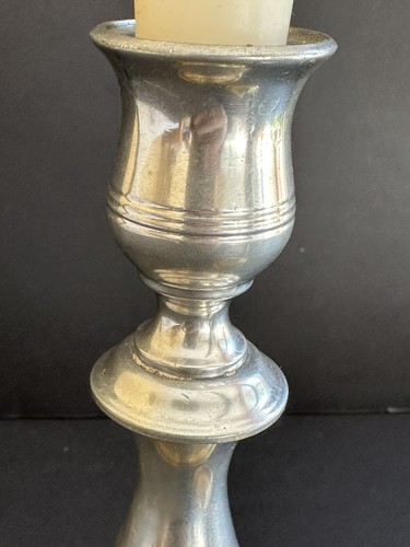 Vtg Kirk Stieff Pewter Brass Candle Stick Holders 7.5" Mixed Metal Cast - Picture 15 of 24