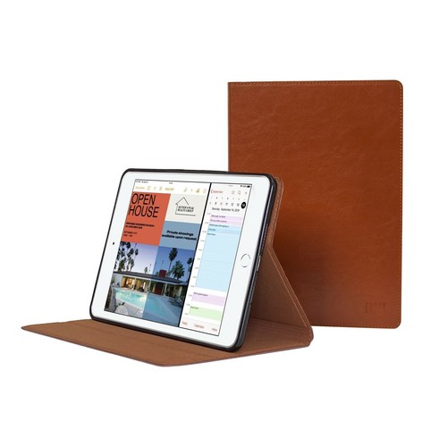 Funda de cuero genuino ENAPY iPad Mini 5 con sueño/despertar con/sin soporte para lápiz - Imagen 6 de 41