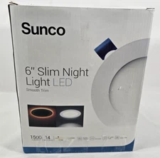 10x 6 Inch Recessed Lights LED 2700K w Night Light Ceiling Dimmable Junction Box