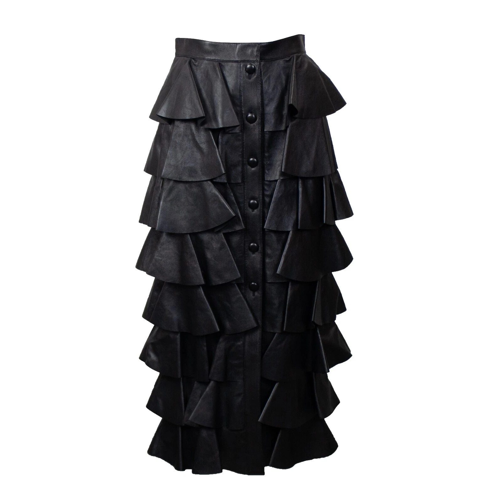 Leather Solid Skirts for Women