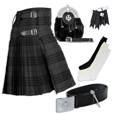 Grey Watch Night 7-Pieces Kilt outfit set