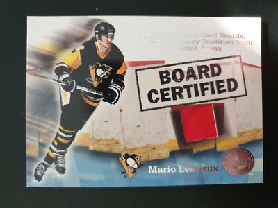 2001-02 Fleer Greats of the Game Board Certified 3 Mario Lemieux