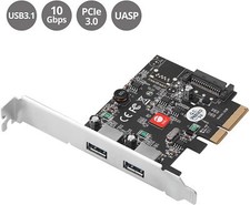 PCIe USB 3.0 Karte Mit 2 Ports - Erweiterung Für Mehr USB-Anschlüsse Am PC