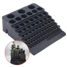 84 Holes Drill Bit Holder Organizer Rack Hex Bit Holder Tool Storage Box