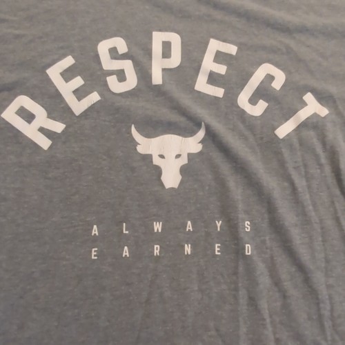 Under Armour Shirt Mens S Respect Always Earned Project Rock Collection Shirt - Picture 3 of 8
