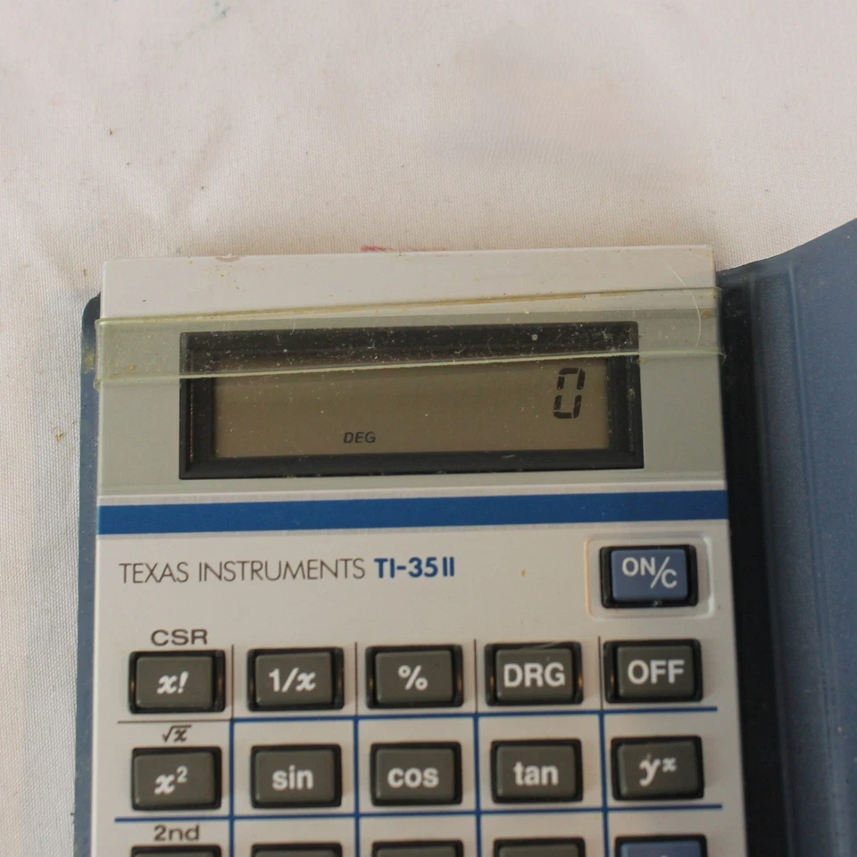 1980's Texas Instruments TI-35 II Scientific Calculator Working With Case - Image 3 of 3