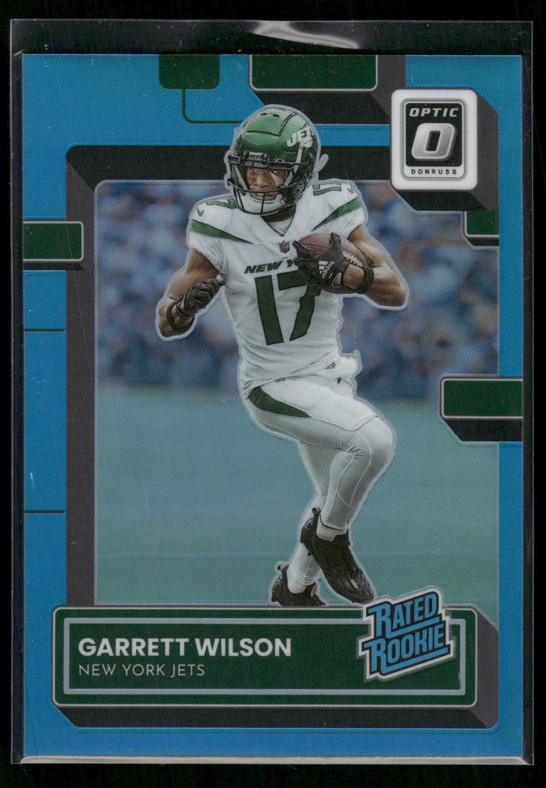 2022 Donruss Optic #206 Garrett Wilson #/299 Rookie Aqua