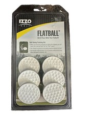 Izzo Golf Flatball FB-401 Swing Practice Training Aid Balls, 6 Pack White