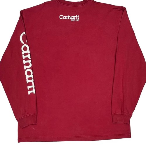 Carhartt Langarmshirt - XL Rot Baumwolle - Bild 6 von 7