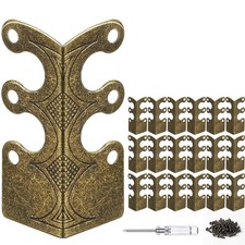 Solid Brass Corner Protector 18 Pcs, Vintage Corner Protectors for Baseboards...
