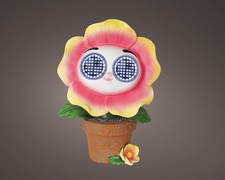 Flower Garden Solar Light Ornament Animated Blinking Eyes White LEDs 20.8cm