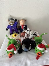 Vintage Meanies Beanbag Plushies Lot of 7 - Various Characters