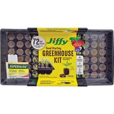 Kit de inicio de semillas de invernadero Jiffy 72 celdas con plástico Superthrive J372PROGS