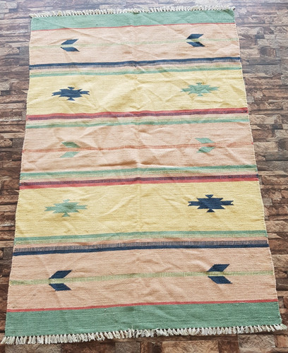 Vintage Handmade Traditional Lovely Turkish Kilim Floor Rug Carpet 173x119 cm