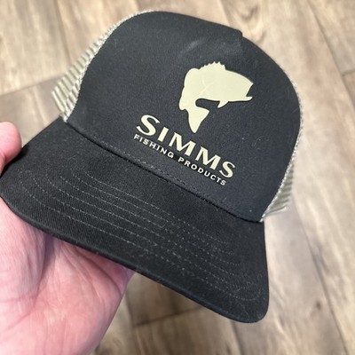 Simms Double Haul Icon Mesh Trucker Snap Back Hat - Bass Black - One Size