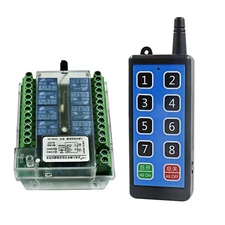 Wide Range of Use 8 Channel Wireless RF433MHz Remote Control Switch Relay Module