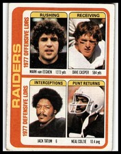 1978 Topps #520 Mark van Eeghen / Dave Casper / Jack Tatum / Neal Colzie TL, CL