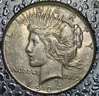 1924S Silver Peace Dollar Uncertified About Uncirculated Condition