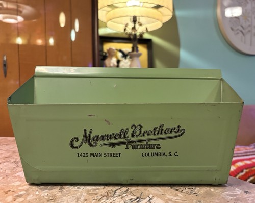 Vtg Maxwell Brothers Furniture Main St. Columbia SC Dust Pan Part Mail Holder